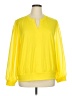Monroe and Main Yellow Long Sleeve Blouse Size 1X - photo 1