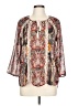 Tanzara 100% Polyester Ivory 3/4 Sleeve Blouse Size L - photo 1