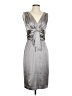 Eliza J Metallic Silver Cocktail Dress Size 4 - photo 1