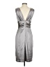 Eliza J Metallic Silver Cocktail Dress Size 4 - photo 2