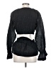 Something Navy Black Long Sleeve Blouse Size S - photo 2
