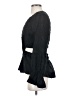 Something Navy Black Long Sleeve Blouse Size S - photo 5