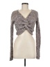 Louna 100% Polyester Tweed Gray Cardigan Size M - photo 1