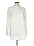 Eileen Fisher 100% Organic Cotton Ivory Long Sleeve Button-Down Shirt Size L - photo 1