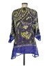MULTIPLES 100% Polyester Blue 3/4 Sleeve Blouse Size M - photo 2