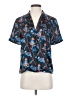 Thakoon 100% Polyester Floral Blue Short Sleeve Blouse Size 0 - photo 1