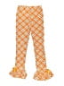 Rare Editions Argyle Orange Leggings Size 7 - photo 1