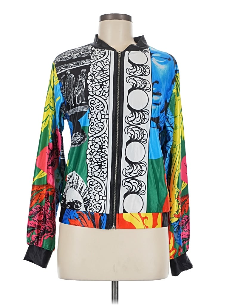 Pre-owned Zaful Track Jacket In Green