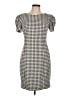 Andrew Marc Houndstooth Gray Cocktail Dress Size 10 - photo 1