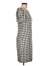 Andrew Marc Houndstooth Gray Cocktail Dress Size 10 - photo 4