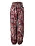 Unbranded 100% Polyester Paisley Red Casual Pants Size S - photo 2
