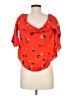 Old Navy 100% Viscose Orange Short Sleeve Blouse Size M - photo 2