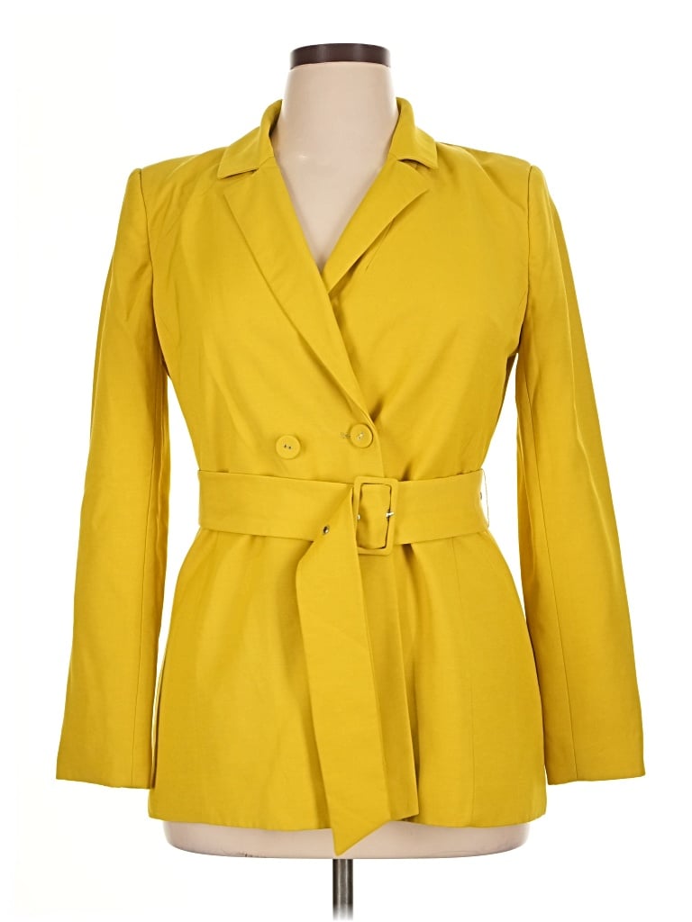 Pre-owned C/meo Collective Coat In Yellow
