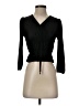 Aqua 100% Polyester Black 3/4 Sleeve Blouse Size S - photo 1
