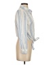 Love Tree 100% Rayon Stripes Blue Long Sleeve Blouse Size S - photo 4