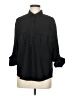 Old Navy Solid Black 3/4 Sleeve Button-Down Shirt Size M - photo 1