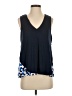Deletta Blue Sleeveless Blouse Size S - photo 1