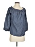 Adiva 100% Polyester Blue 3/4 Sleeve Blouse Size S - photo 1