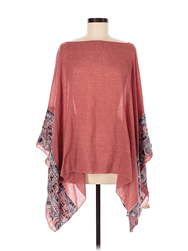Pre-owned Three Bird Nest Poncho In Brown