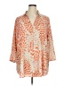 CAbi 100% Polyester Animal Print Orange 3/4 Sleeve Blouse Size XL - photo 1