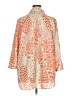 CAbi 100% Polyester Animal Print Orange 3/4 Sleeve Blouse Size XL - photo 2