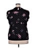 Elle Stars Black Short Sleeve Blouse Size XXL - photo 2