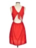 Unbranded Solid Red Casual Dress Size XS - photo 2
