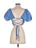 Assorted Brands Blue Short Sleeve Blouse Size S - photo 2