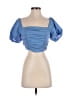 Assorted Brands Blue Short Sleeve Blouse Size S - photo 1