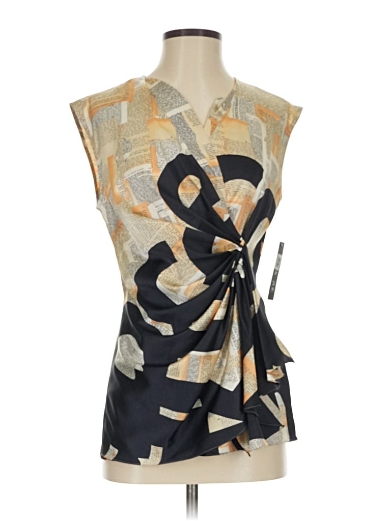 Nic + Zoe Sleeveless Blouse In Gold