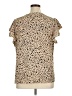 Shein Curve 100% Polyester Tan Short Sleeve Blouse Size 1X - photo 2