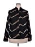 Unbranded 100% Polyester Chevron-herringbone Black Long Sleeve Blouse Size XXL - photo 1