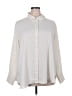 H&M 100% Polyester Solid Ivory Long Sleeve Blouse Size XXL - photo 1