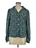 Shein 100% Polyester Green Teal Long Sleeve Blouse Size M - photo 1