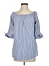 Stem & Vine 100% Polyester Blue 3/4 Sleeve Blouse Size S - photo 1