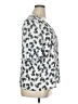 Nine West 100% Polyester Silver Short Sleeve Blouse Size XL - photo 4
