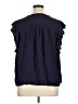 Doe & Rae Blue Short Sleeve Blouse Size 1X - photo 2