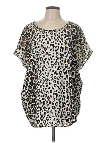 Larry Levine Short Sleeve Blouse (view 1)