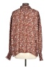 Max Studio 100% Polyester Floral Brown Long Sleeve Blouse Size L - photo 2