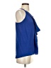 Ella Moss Blue Sleeveless Blouse Size S - photo 4