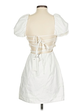polkadot mini dress Polka Dot Lace Trim Mini Dress