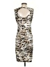 Tribal Animal Print Tan Cocktail Dress Size S - photo 2