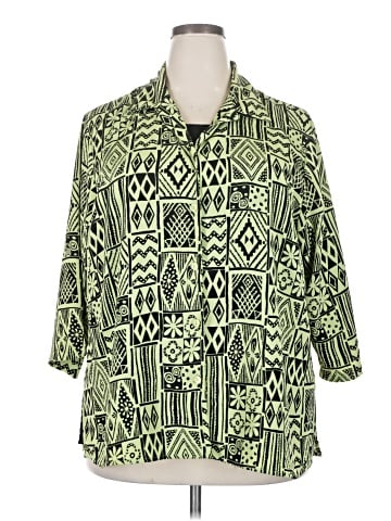 Kim Rogers Signature 3/4 Sleeve Button-Down Shirt (view 1)