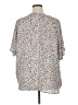 Jodifl Animal Print Ivory Short Sleeve Blouse Size S - photo 2