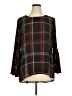 Susan Graver 100% Polyester Black 3/4 Sleeve Blouse Size 14 - photo 1