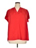 Gilli 100% Polyester Red Short Sleeve Blouse Size 14 - photo 1