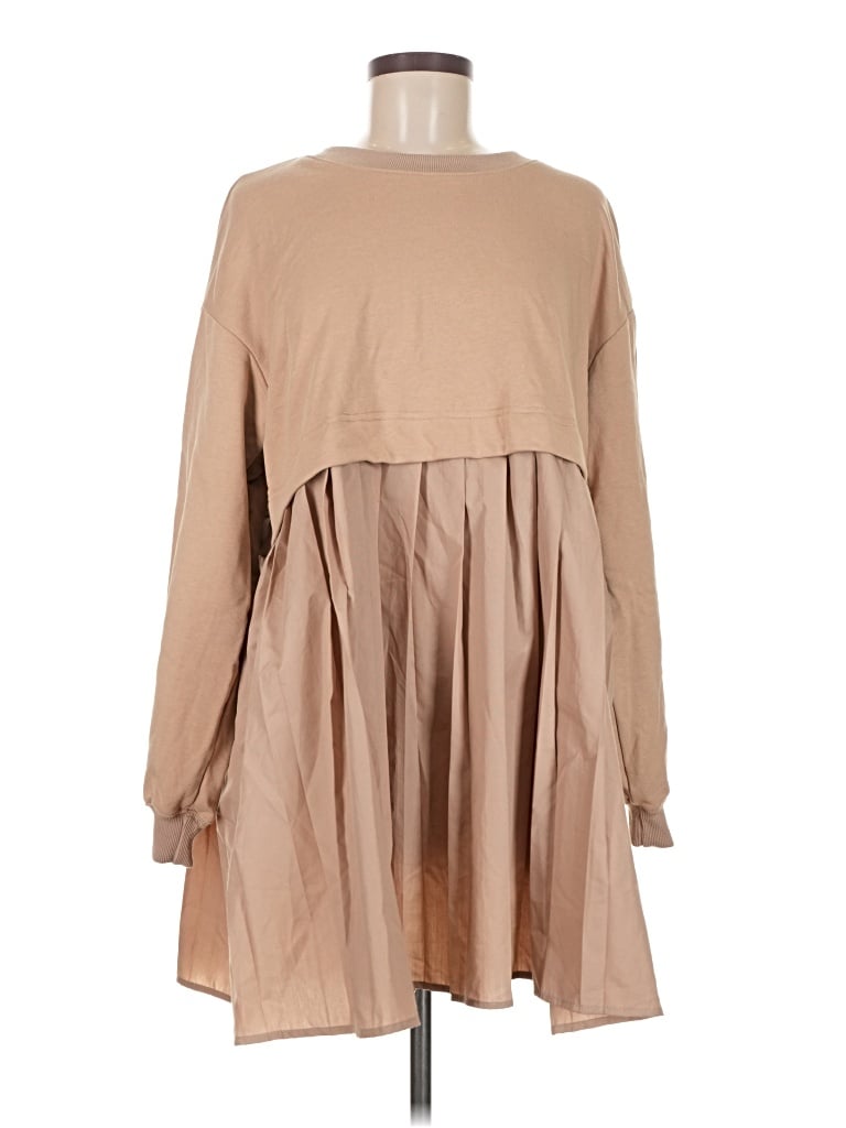 Pre-owned J.ing Casual Dress In Tan