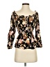 Unbranded 100% Rayon Black 3/4 Sleeve Blouse Size S (estimated) - photo 1