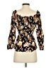 Unbranded 100% Rayon Black 3/4 Sleeve Blouse Size S (estimated) - photo 2