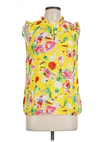 Rose + Olive Sleeveless Blouse (view 1)